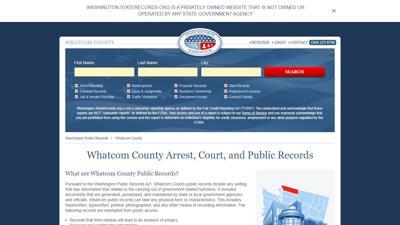 Whatcom County Arrest, Court, and Public Records