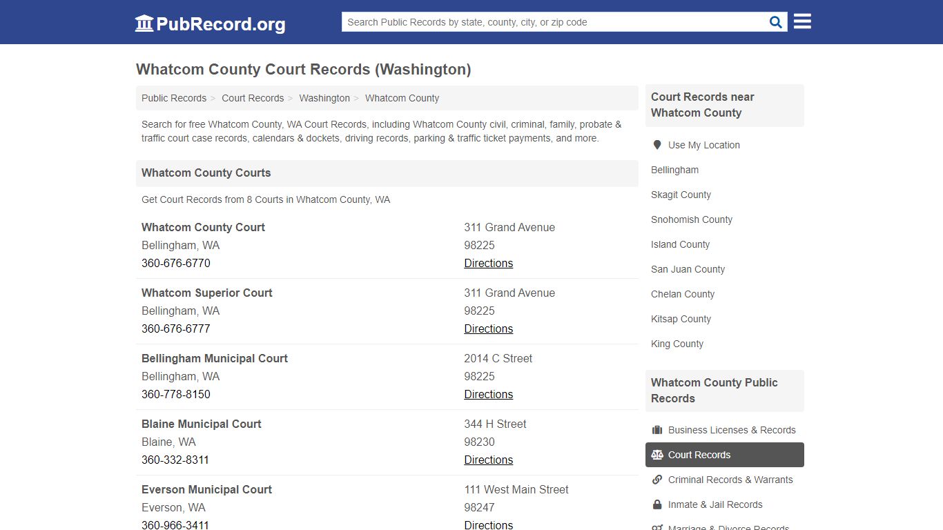 Free Whatcom County Court Records (Washington Court Records)