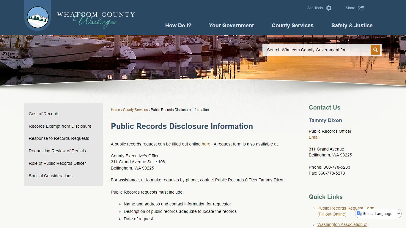 Public Records Disclosure Information | Whatcom County, WA ...